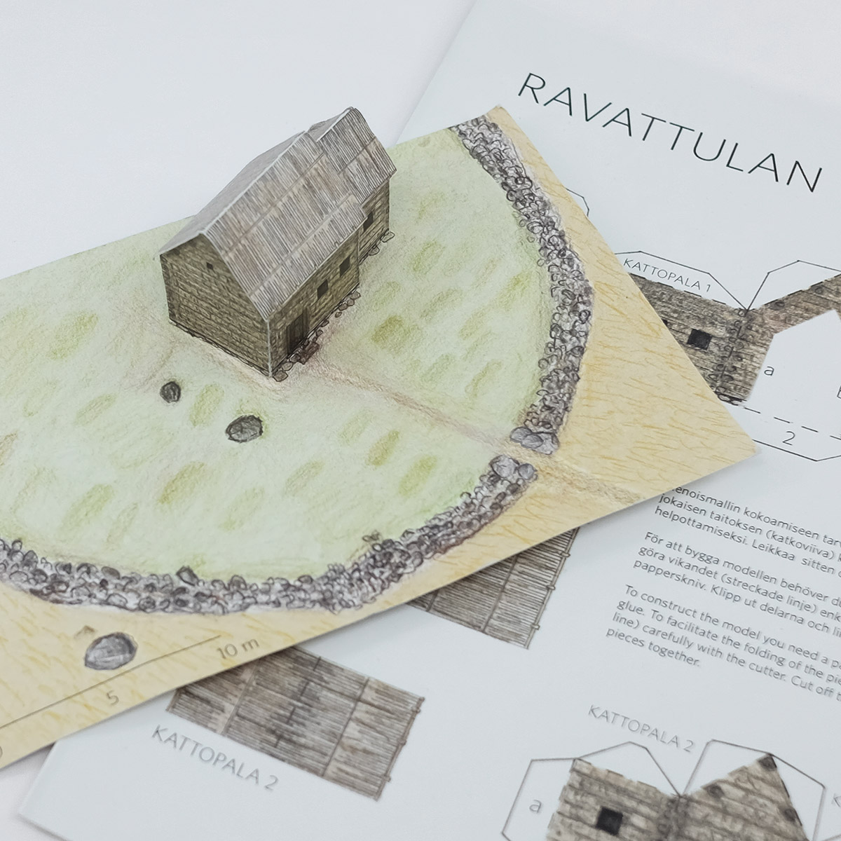 Ravattulan kirkko, koottava pienoismalli 1:200