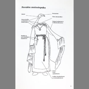 Perniön muinaispuku valmistusohjeet vihko esimerkkisivu puvun osat
