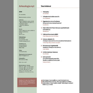 Arkeologia nyt 2026 sisällysluettelo